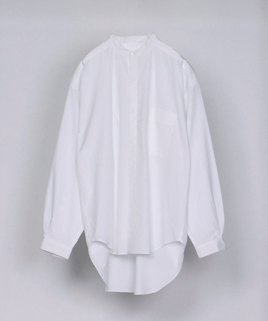 THOMAS MASON BAND COLLAR SHIRTS (White) – AIMNAIM